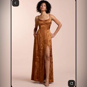 Azazie Atelier Abigail Dress In Caramel Size 10 NWT